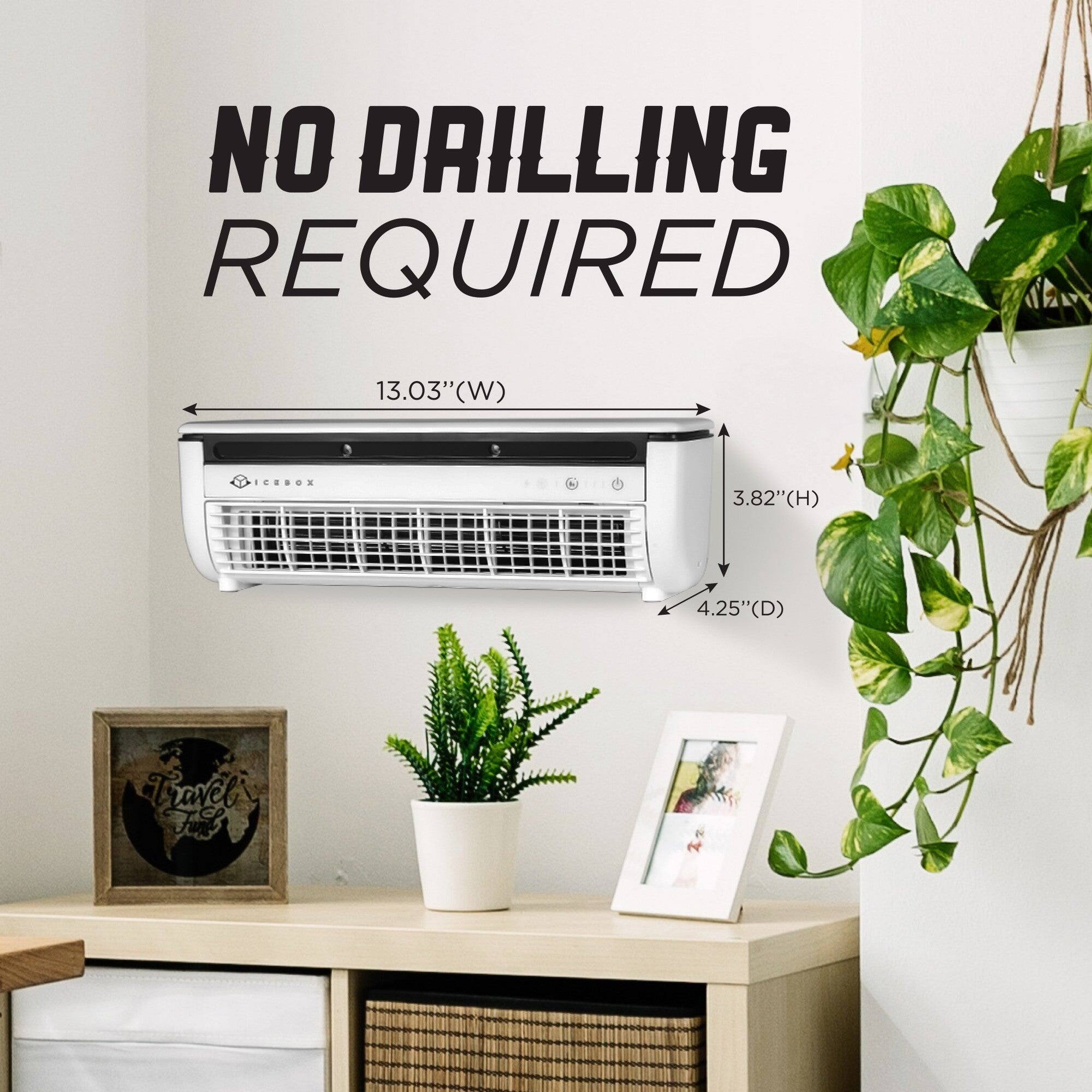 NO DRILLING REQUIRED

13.03"(W)  
3.82"(H)  
4.25"(D)