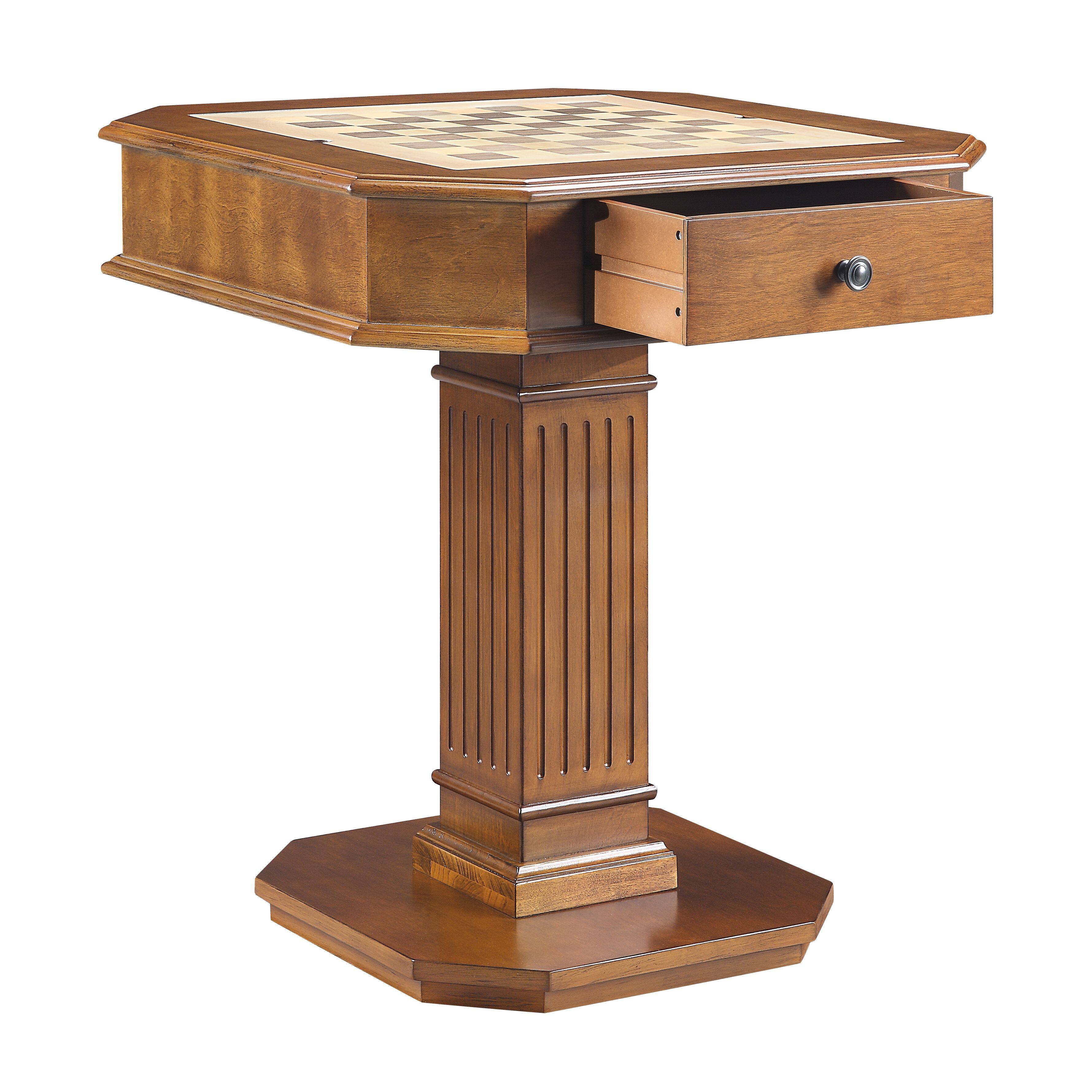 Alt View 1. Anysun - Reversible Chess & Checker Game Table - Includes Game Tray - Walnut.