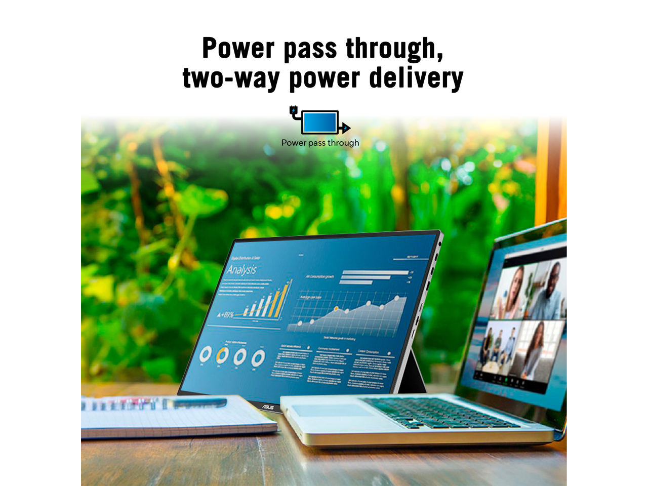 Power pass through, two-way power delivery

Power pass through

Analysis

+89%

oooo

ASUS