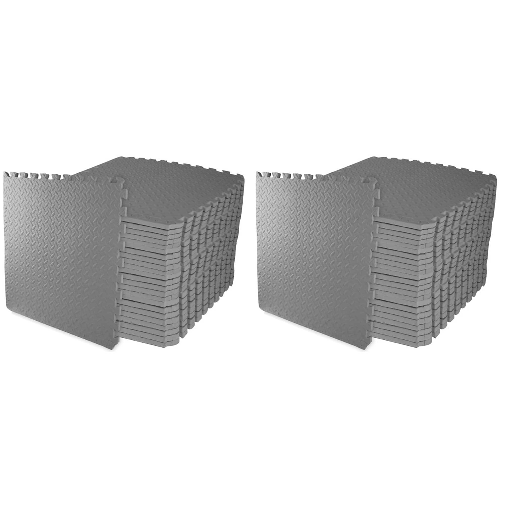BalanceFrom Fitness - Foam Interlocking Exercise Floor Mat, 96 SqFt, (2 Pack) - Gray price history on PriceWatchPro