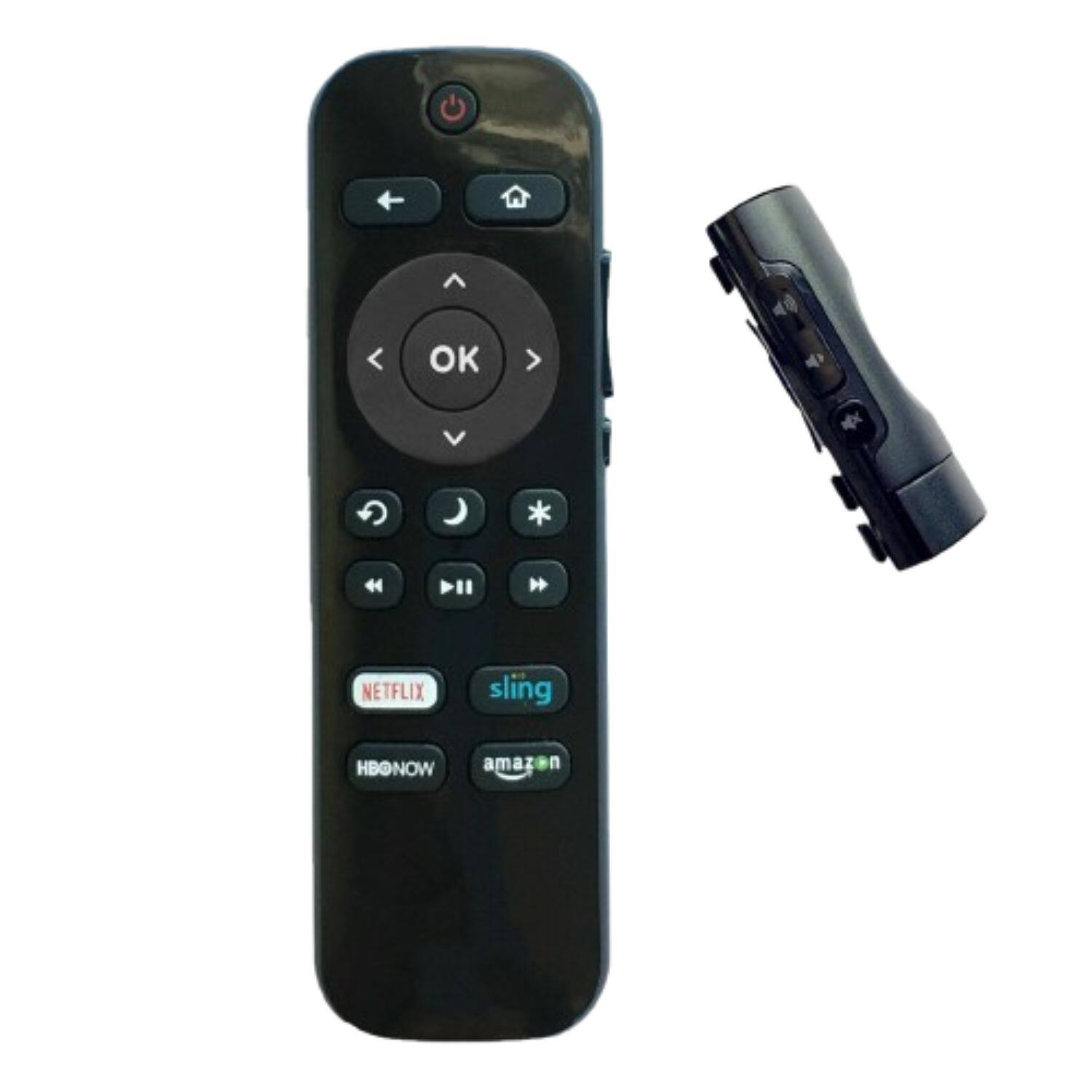 Home Collection - Remote LC-RCRUS-17 for Sharp Roku TV with Netflix, Sling, HBO NOW, and Amazon Keys
