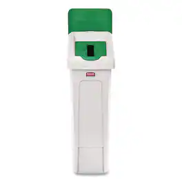 RubberMaid - Slim Jim Recycling Station Kit, 1-Stream Paper, 23 gal, Plastic, Green/Gray