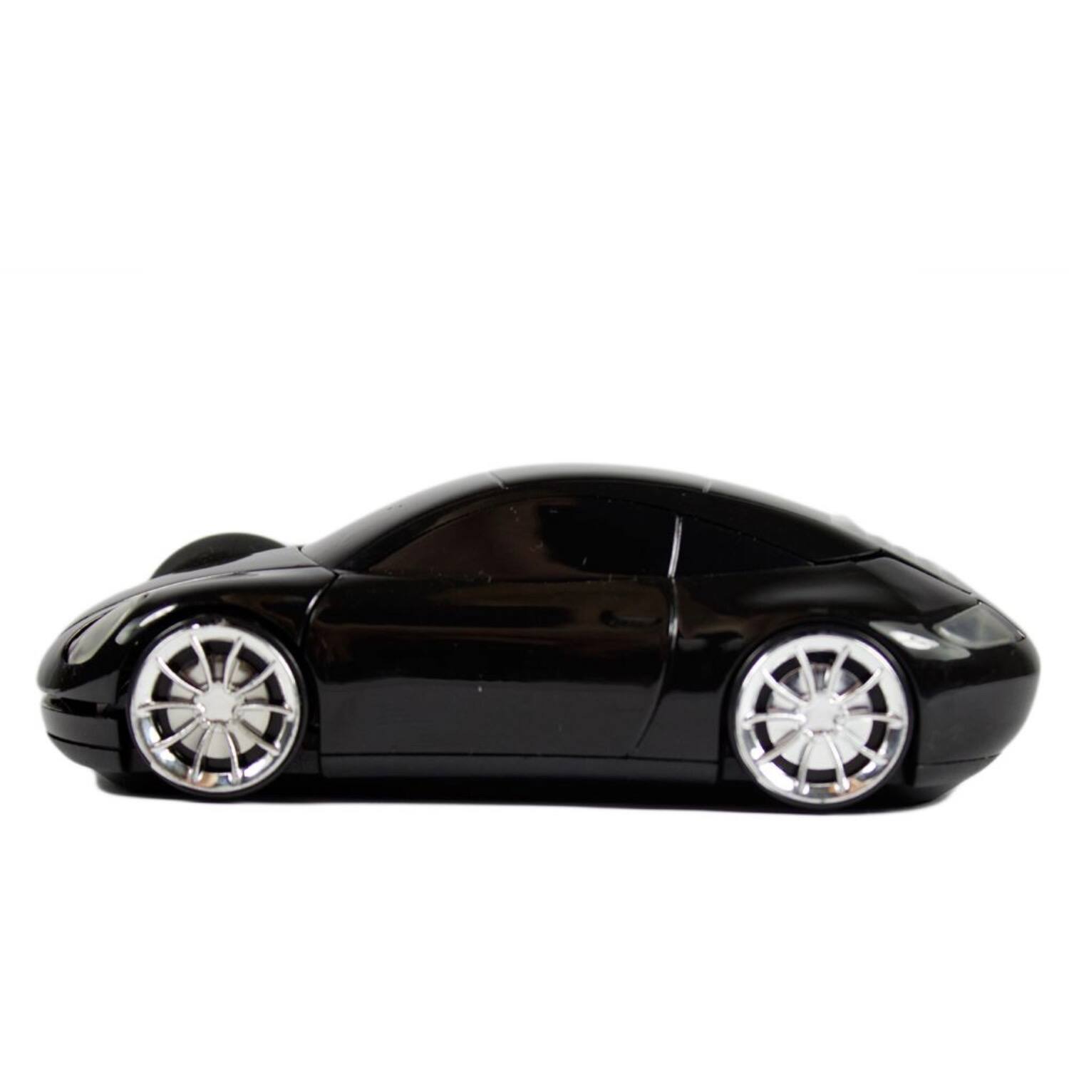 Angle. Sanoxy - 2.4GHz Wireless Car Shape Optical Mouse USB Receiver (Black) - Black.