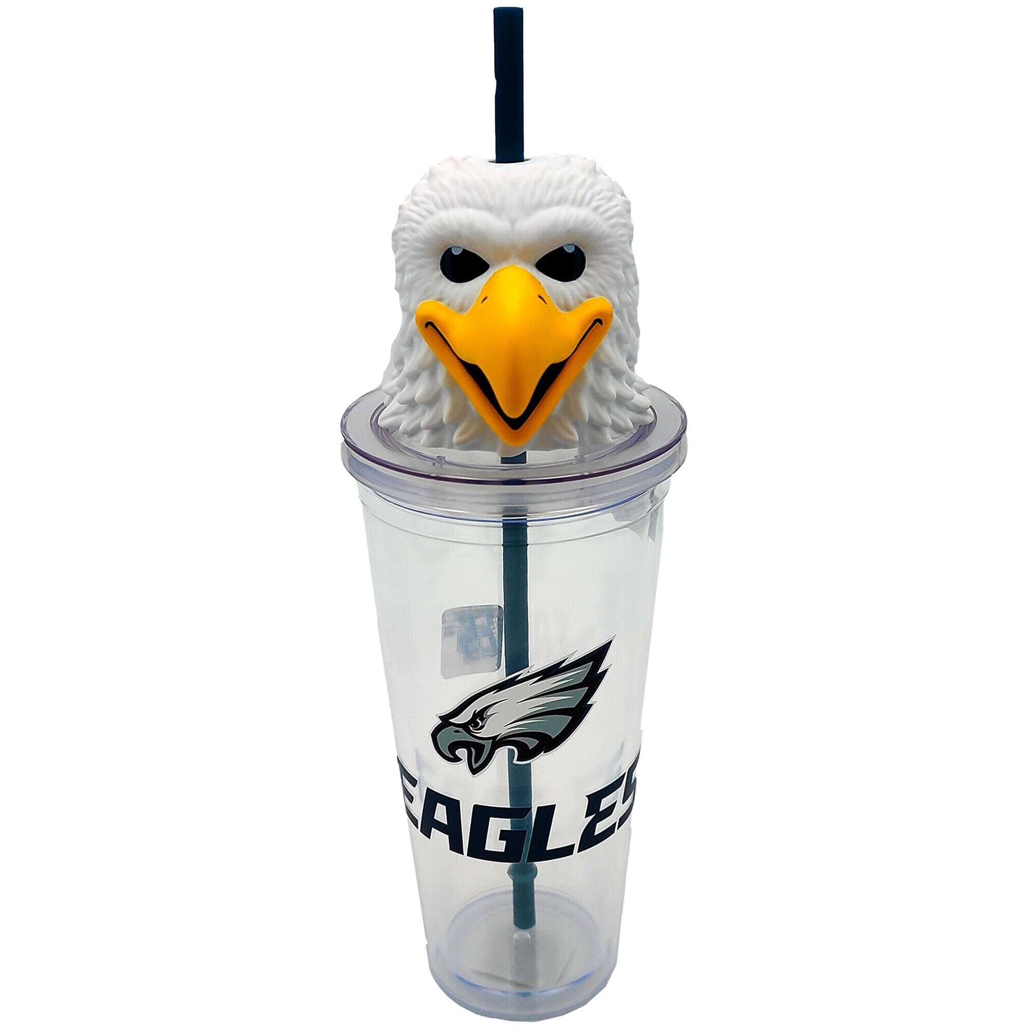 Front. Pegasus - Philadelphia Eagles Mascot Lid 24oz. Sipper Cup - Multicolor.
