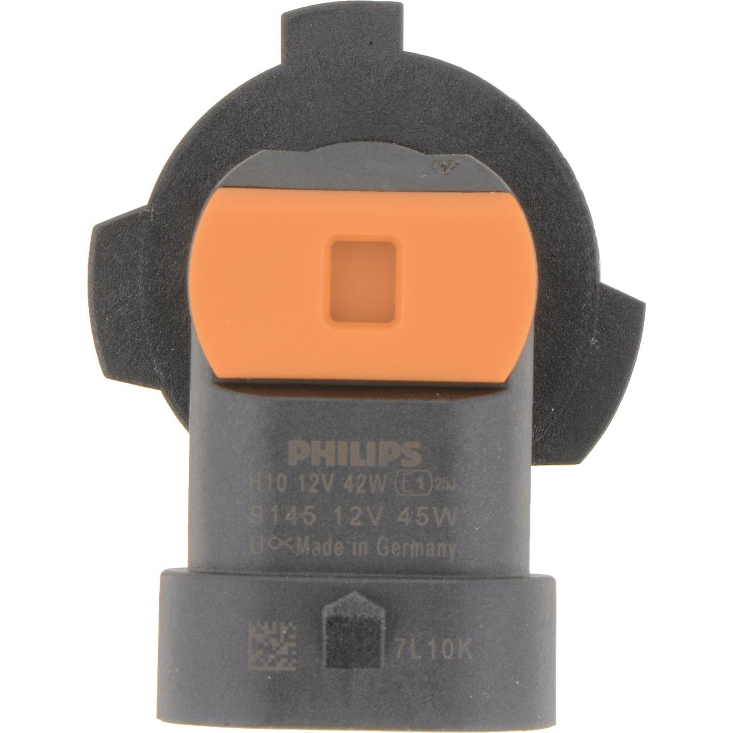 PHILIPS  
H10 12V 42W E1 25J  
9145 12V 45W  
Made in Germany  
7L10K