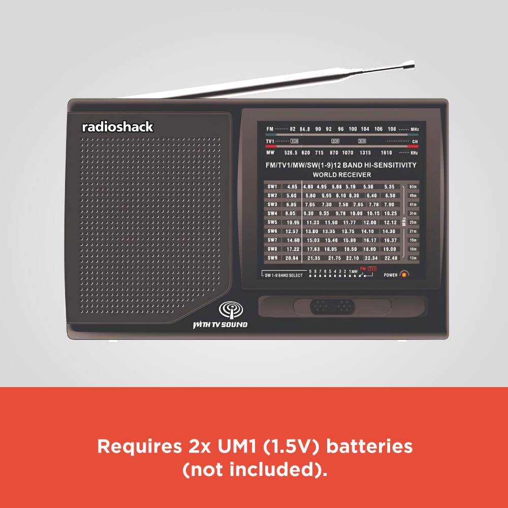 radioshack

FM ... 82 84.8 90 92 S6 K 100 104 YY 105 108 CH HW 528.5 620 715 BTO 1070 1315 1810 ERI FM/TV1/MW/SW(1-9)1 BAND HI-SENSITIVITY WORLD RECEIVER SW SM2 4.65 4.80 4.95 5.00 5.19 5.30 5.60 5.80 5.95 8.10 $.30 8.40 5.35 $.50 Ble -S. SwI 8.89 7.05 7.30 7.90 7.65 7.78 7.90 -. SM4 9.05 1.30 9.55 9.78 10.00 10.15 10.25 -. Sw 10.9