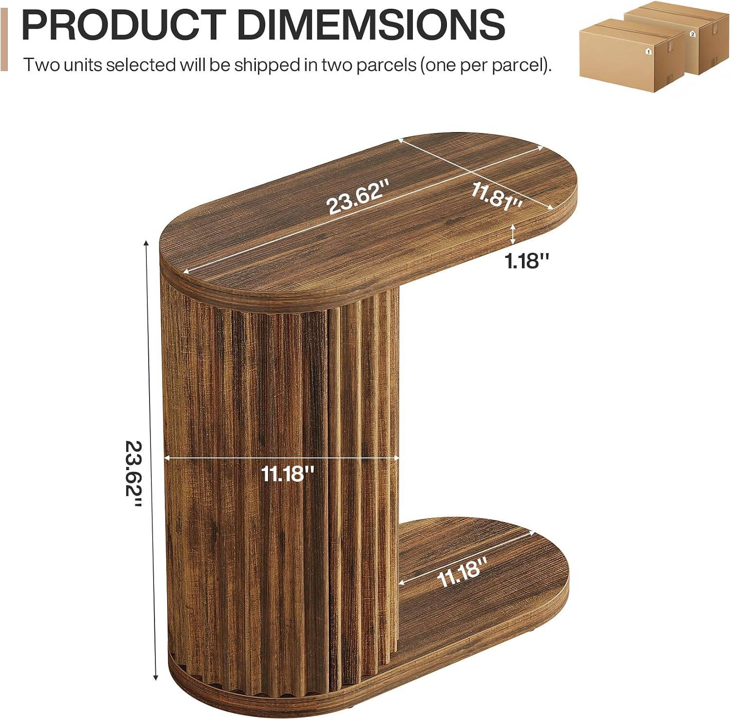 PRODUCT DIMENSIONS  
Two units selected will be shipped in two parcels (one per parcel).  

23.62"  
11.81"  
1.18"  
23.62"  
11.18"  
11.18"