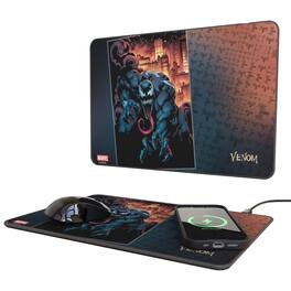 Keyscaper - Marvel Cover Art 15-Watt Wireless Charger and Mouse Pad - Venom 1
