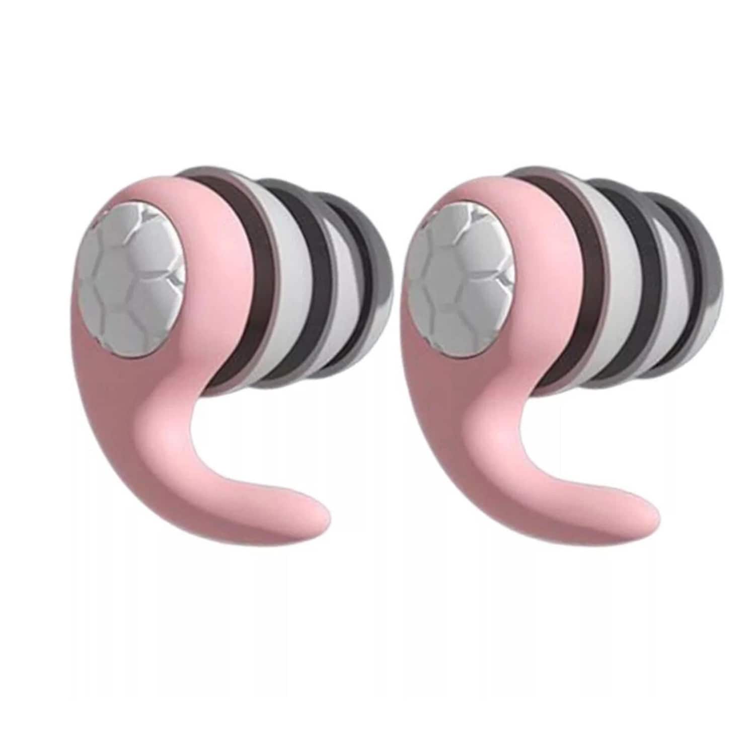 Front. Stock Preferred - Silicone Noise Cancelling Waterproof Earplugs Pink - Pink.