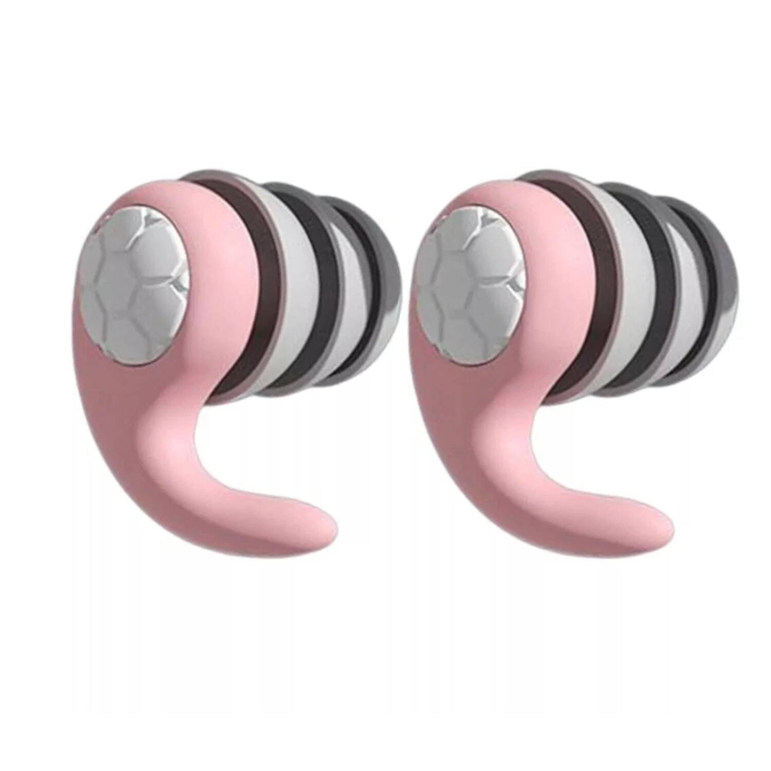Stock Preferred - Silicone Noise Cancelling Waterproof Earplugs - Pink
