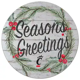 Jardine - Cincinnati Bearcats 20'' x 20'' Season's Greetings Circle - White