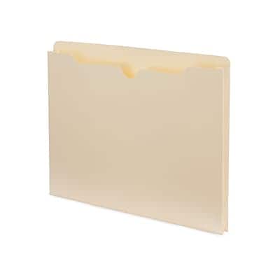 Front. Staples -  File Jacket, 1" Expansion, Letter Size, Manila, 50/Carton  - Manila.