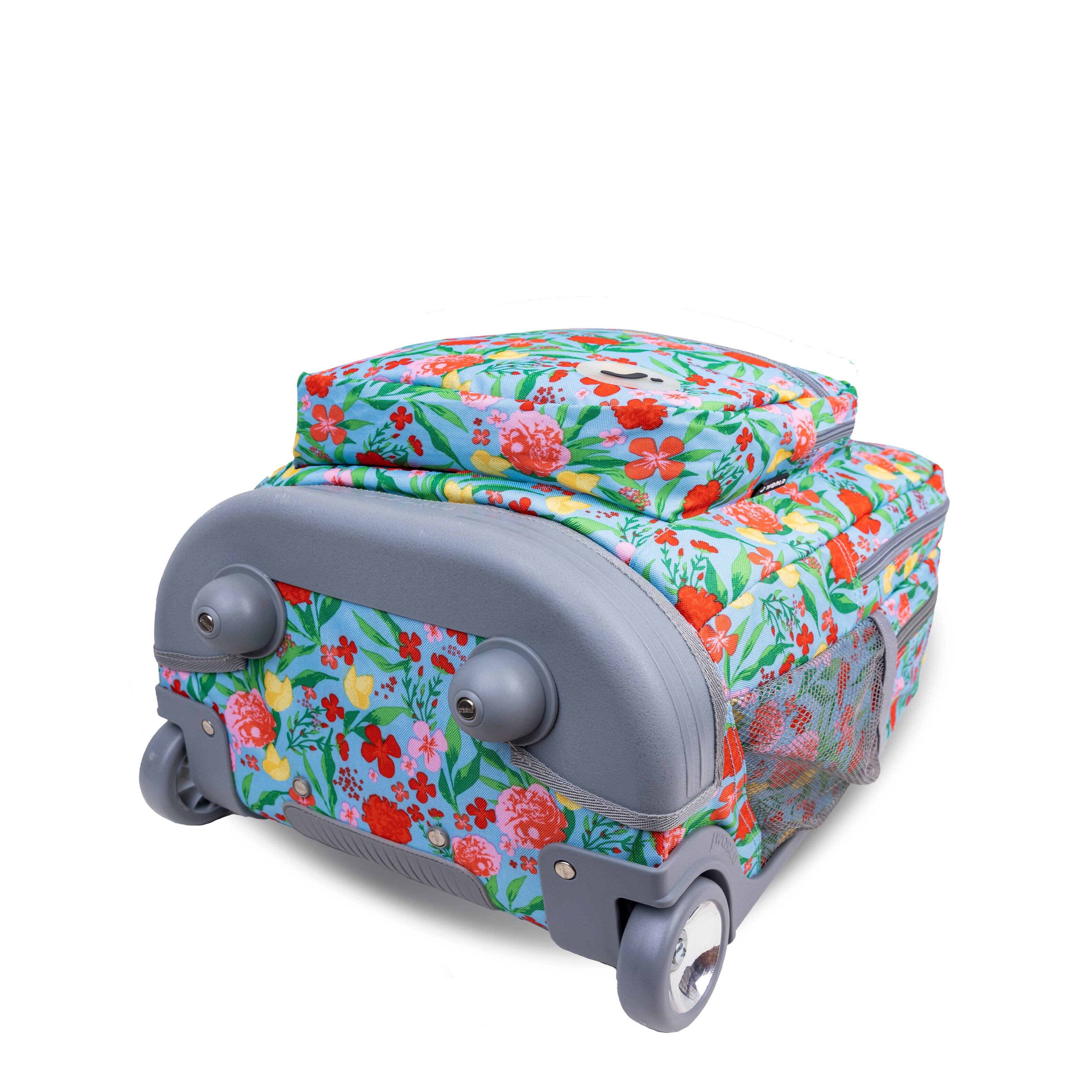 Alt View 1. J World - J World Girls Sundance 20" Rolling Backpack With Laptop Sleeve For School And Travel, Flora - FLORA.