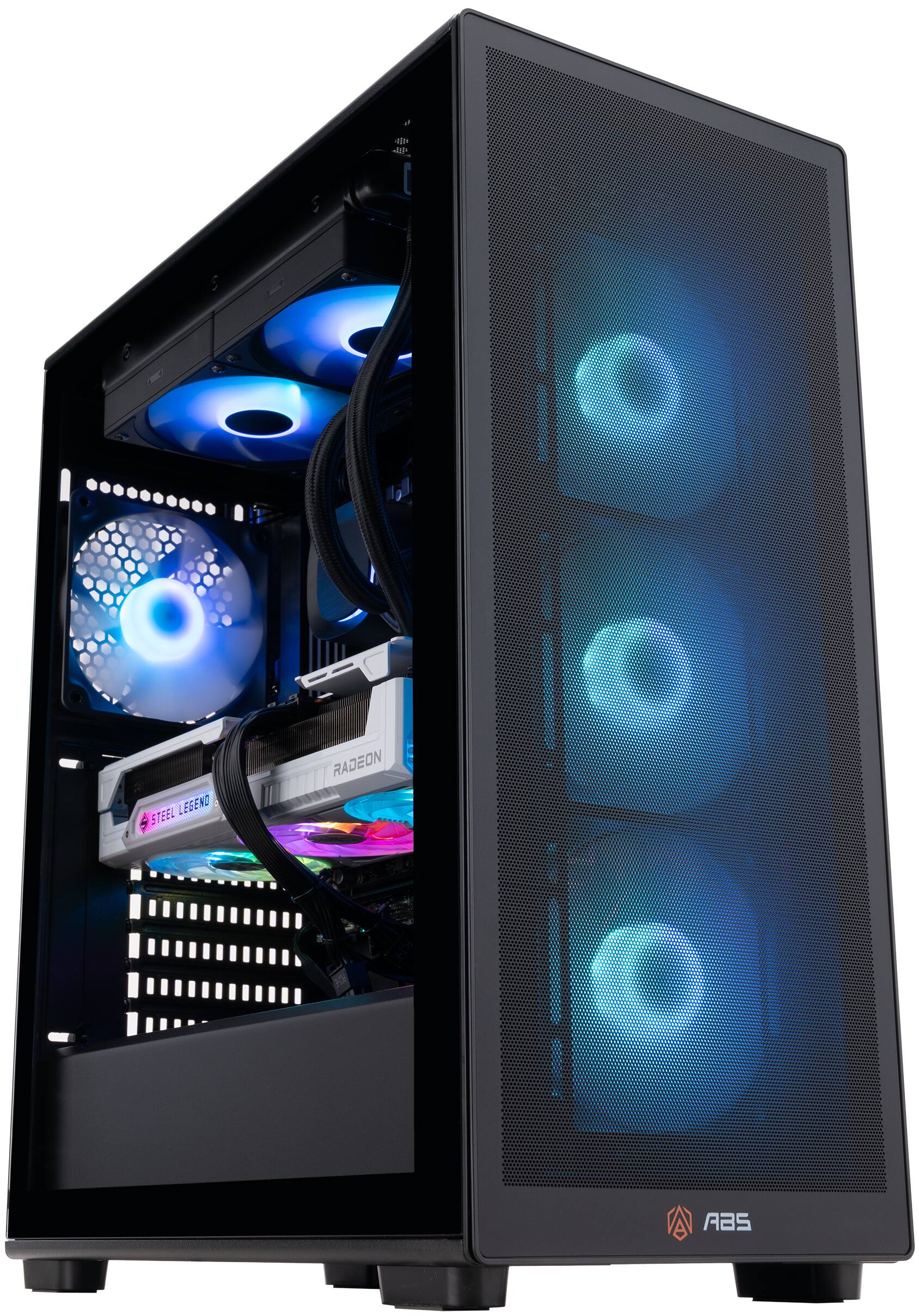 ADVANCED BATTLESTATIONS - ABS Stratos Ruby Gaming PC - Windows 11 - AMD Ryzen 7 7800X3D - Radeon RX 9070 XT 16GB - 32GB DDR5 6400 - 1TB M.2 NVMe - Black