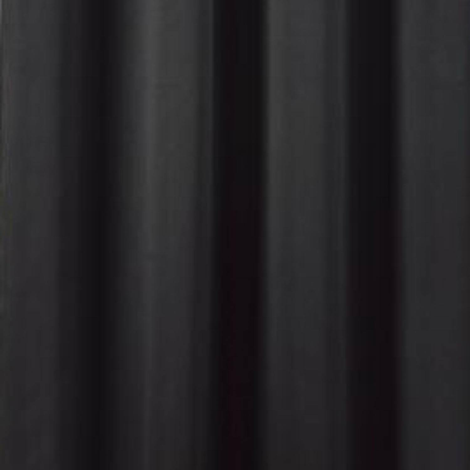 Left. RT Designers Collection - Olivia Gray Anchorage Solid Blackout Grommet Curtain Panel Pair - 54"x84" Black - Black.