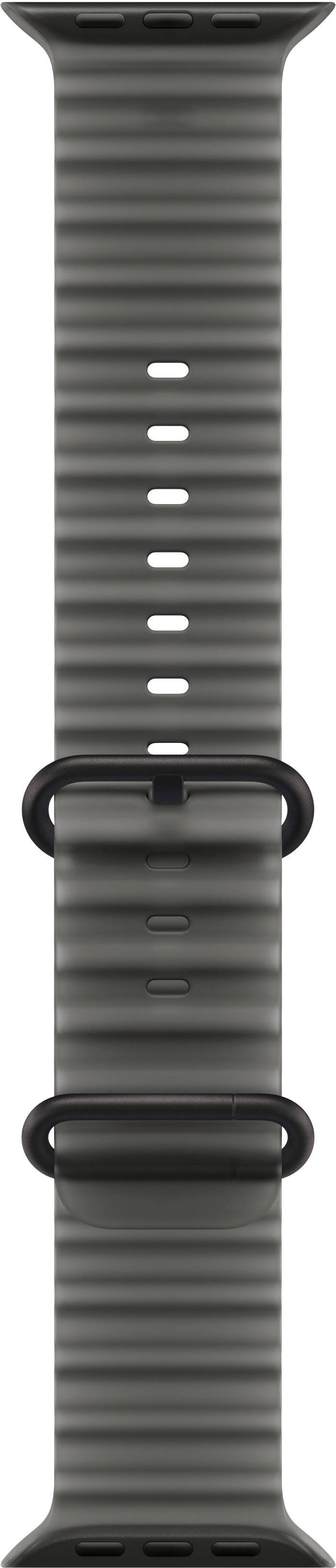 Front. Apple - 49mm Ocean Band - Black Titanium Finish (2026) - Translucent Black.