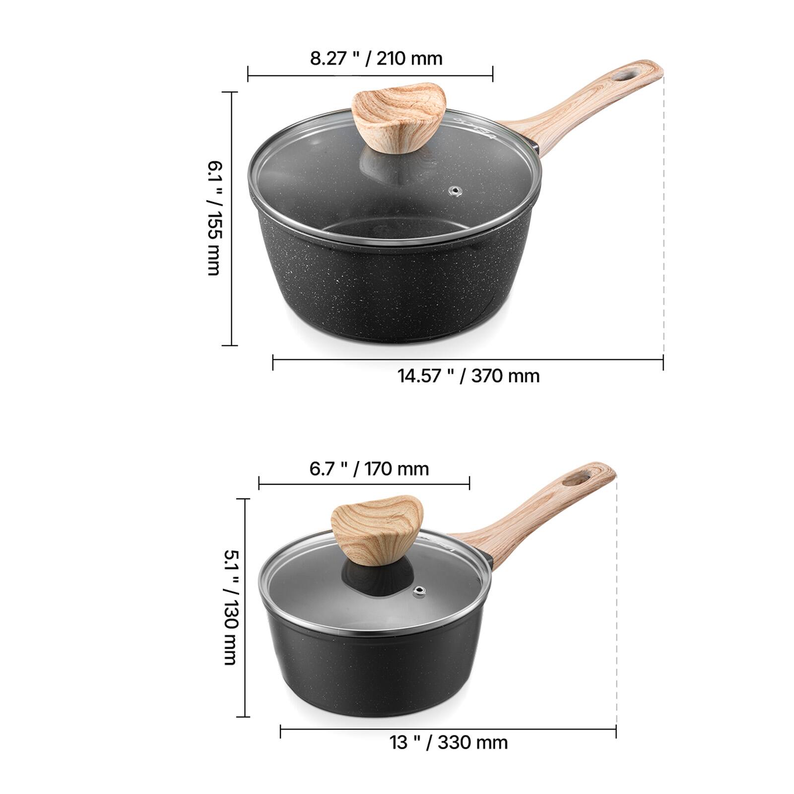 8.27" / 210 mm  
6.1" / 155 mm  
14.57" / 370 mm  

6.7" / 170 mm  
5.1" / 130 mm  
13" / 330 mm