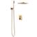 Alt View 5. VEVOR - Shower Faucet Set, Rainfall Bathroom Shower System with 12-Inch Square Rain Shower Head and Handheld Spray - Brushed Gold.