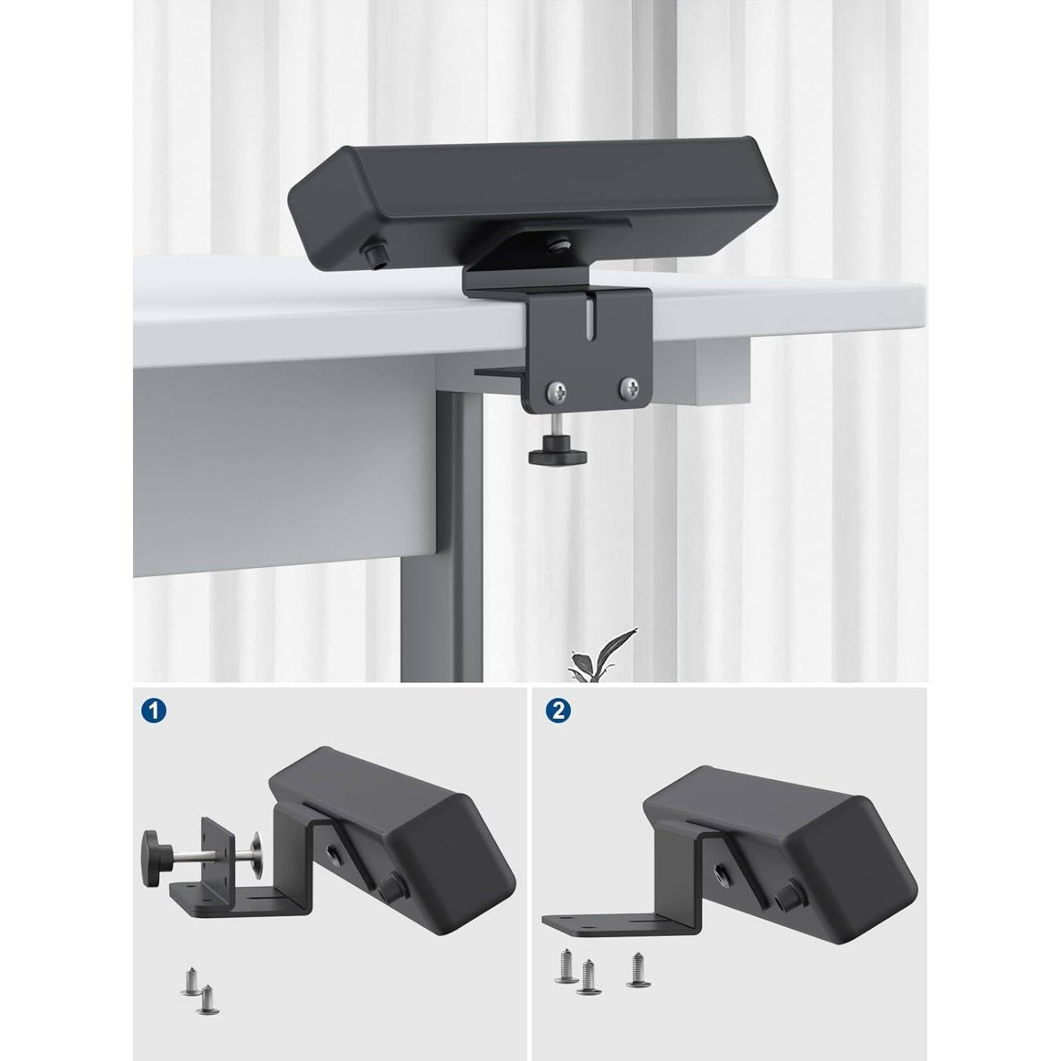 Back. PARKER SLATER - Desk Clamp Power Strip with 3 Outlets, 6 USB Ports (4 USB-C, 2 QC 3.0), Surge Protector – Black, Home Office - Black.