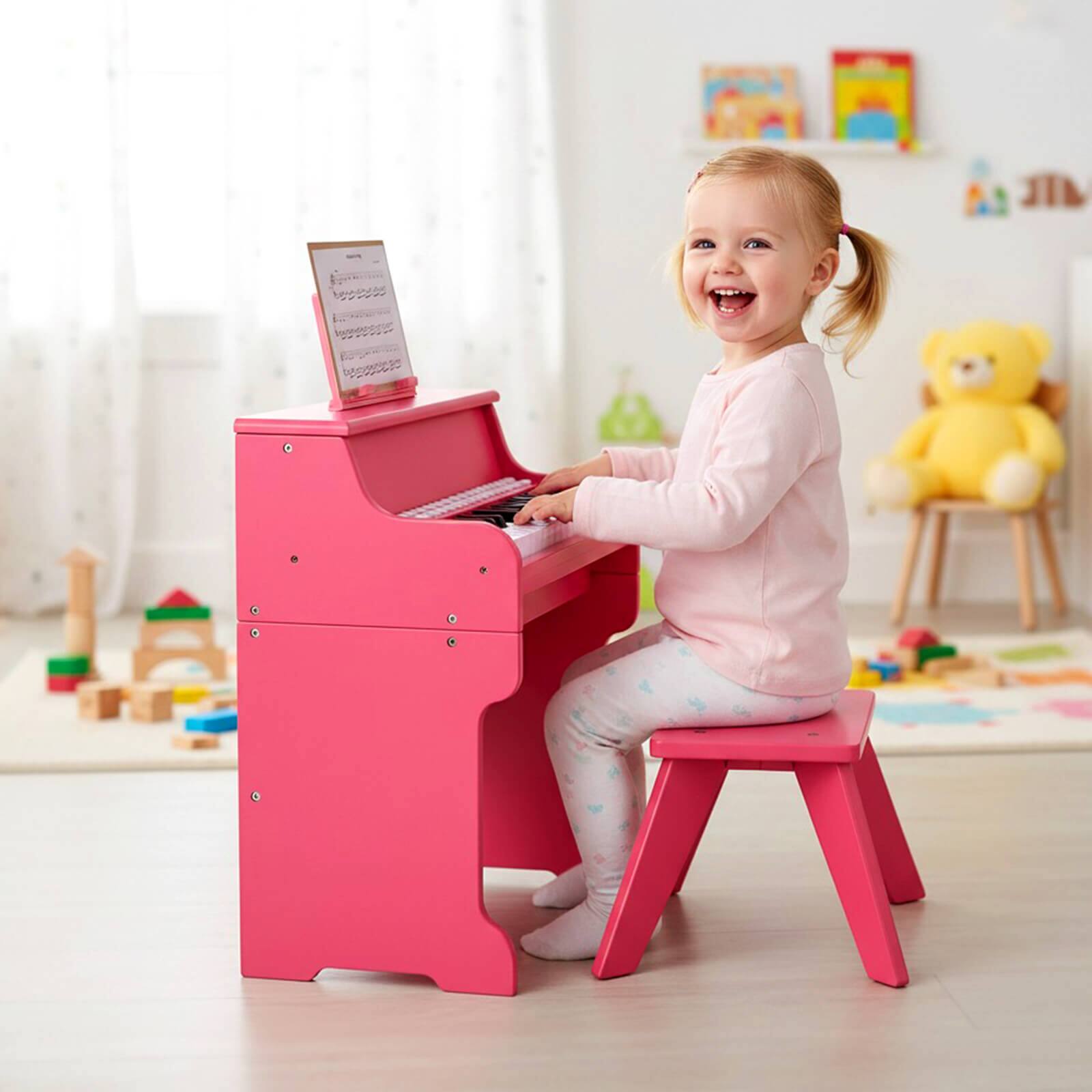 Alt View 1. Costway - Costway 25 Keys Digital Piano with Music Stand Stool Lighted Keys Teaching Mode for 3+ Kids - Pink.
