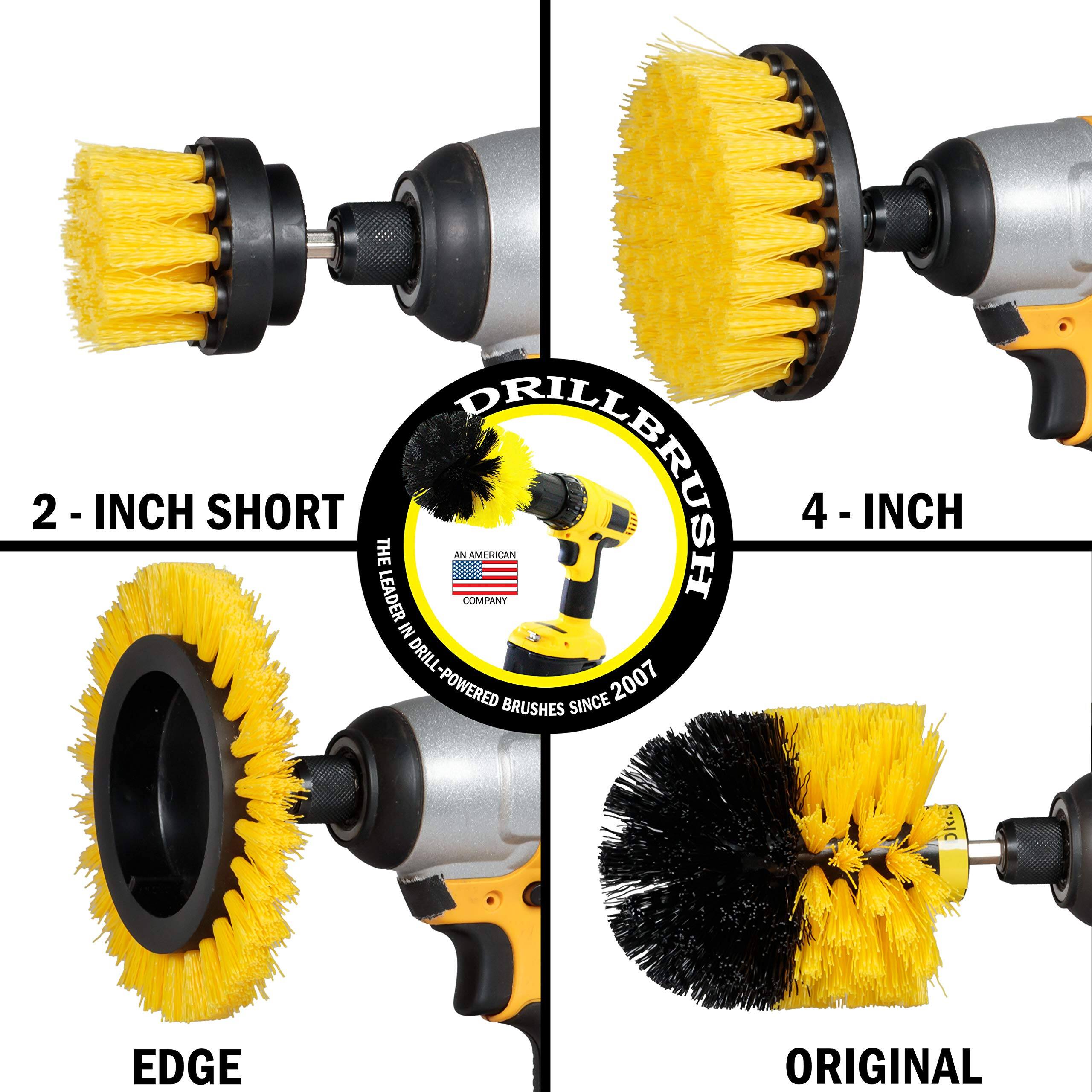 2 - INCH SHORT, 4 - INCH, EDGE, ORIGINAL, THE LEADER AN AMERICAN COMPANY DRILL POWERED BRUSHES SINCE 2007