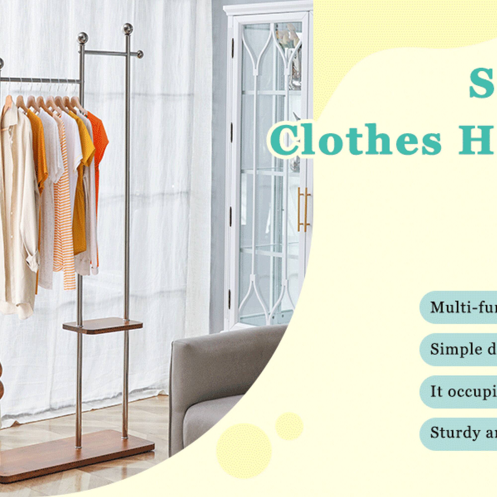 Sure, here is the corrected and grouped text:

**S Clothes H**

- Multi-functional
- Simple design
- It occupies less space
- Sturdy and durable