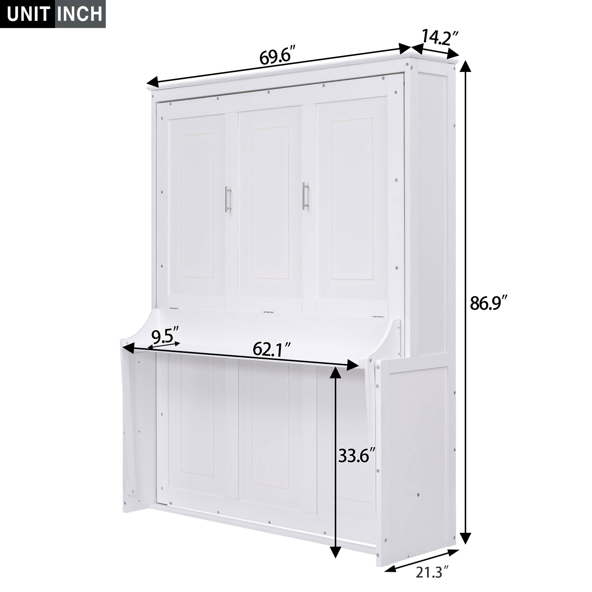 UNIT INCH

69.6"  
14.2"  
9.5"  
62.1"  
86.9"  
33.6"  
21.3"