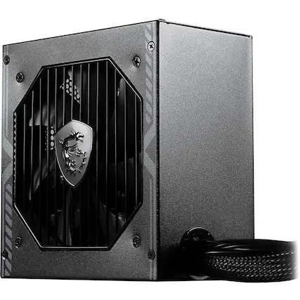 Front. MSI - MSI 650W Power Supply - ATX - 120 V AC, 230 V AC Input - 5 V DC, 3.3 V DC, 12 V DC, -12 V DC Output - 1 +12V Rails - 1.