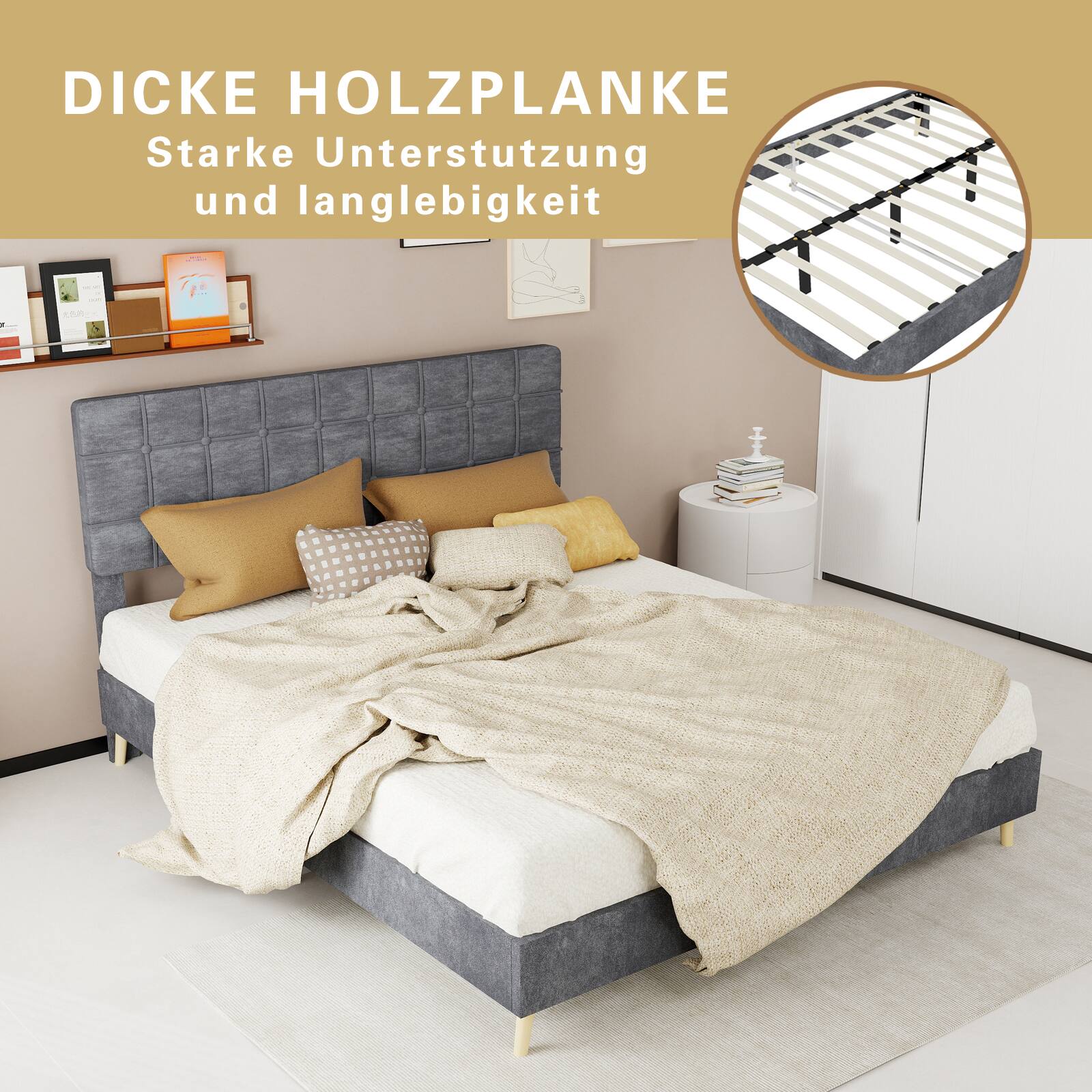 DICKE HOLZPLANKE  
Starke Unterstützung und Langlebigkeit