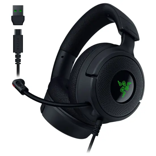 Razer Kraken V4 X Wired Gaming Headset with Chroma RGB For PC Mac PS5 Nintendo Switch Steam Deck Smartphone Black RZ04 05180100 R3U1 Best Buy