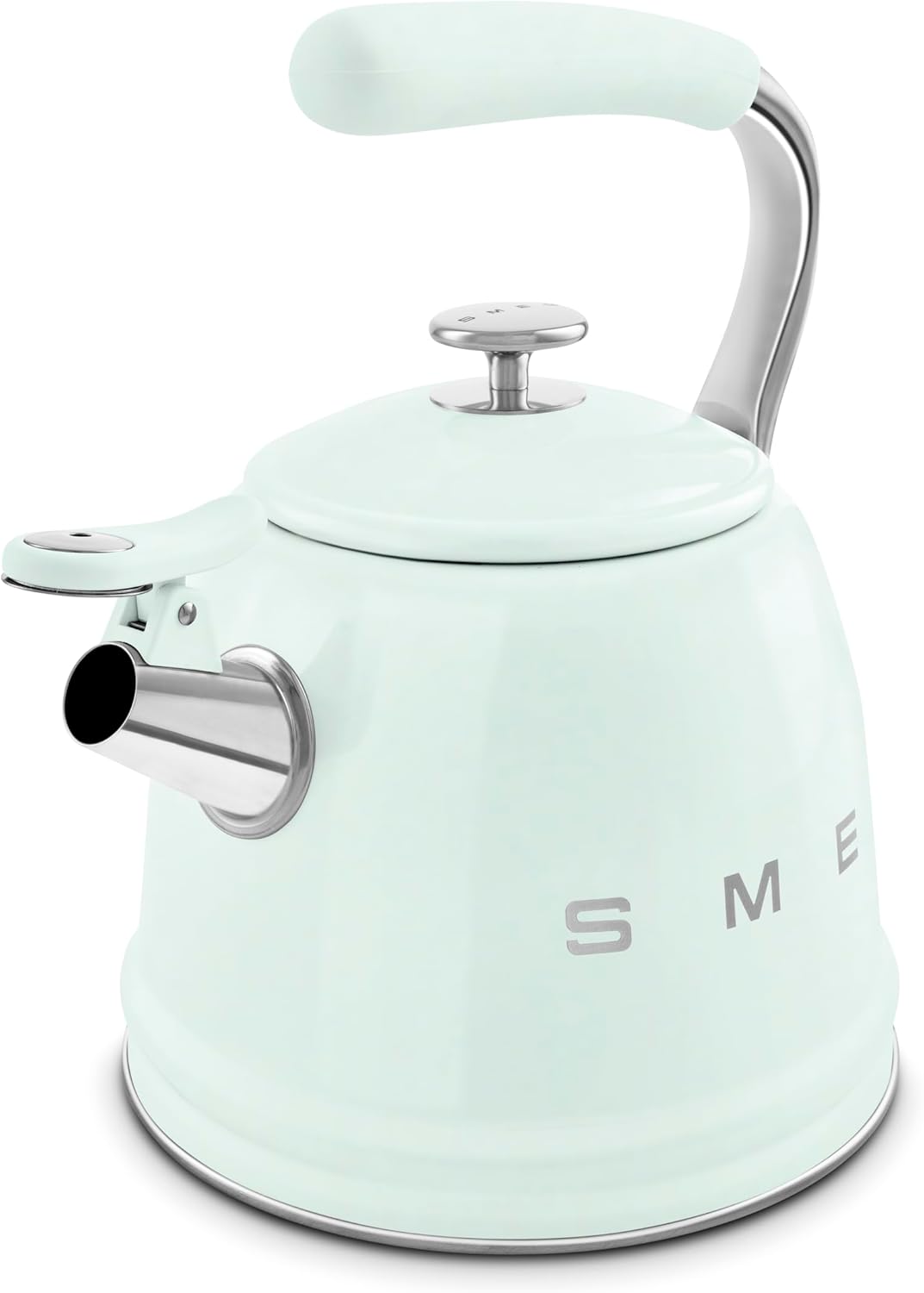 Angle. SMEG - CKLW2001 Whistling Kettle - Pastel Green.