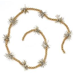 BreeBe - Bead & Tinsel Garland 43"L - Champagne