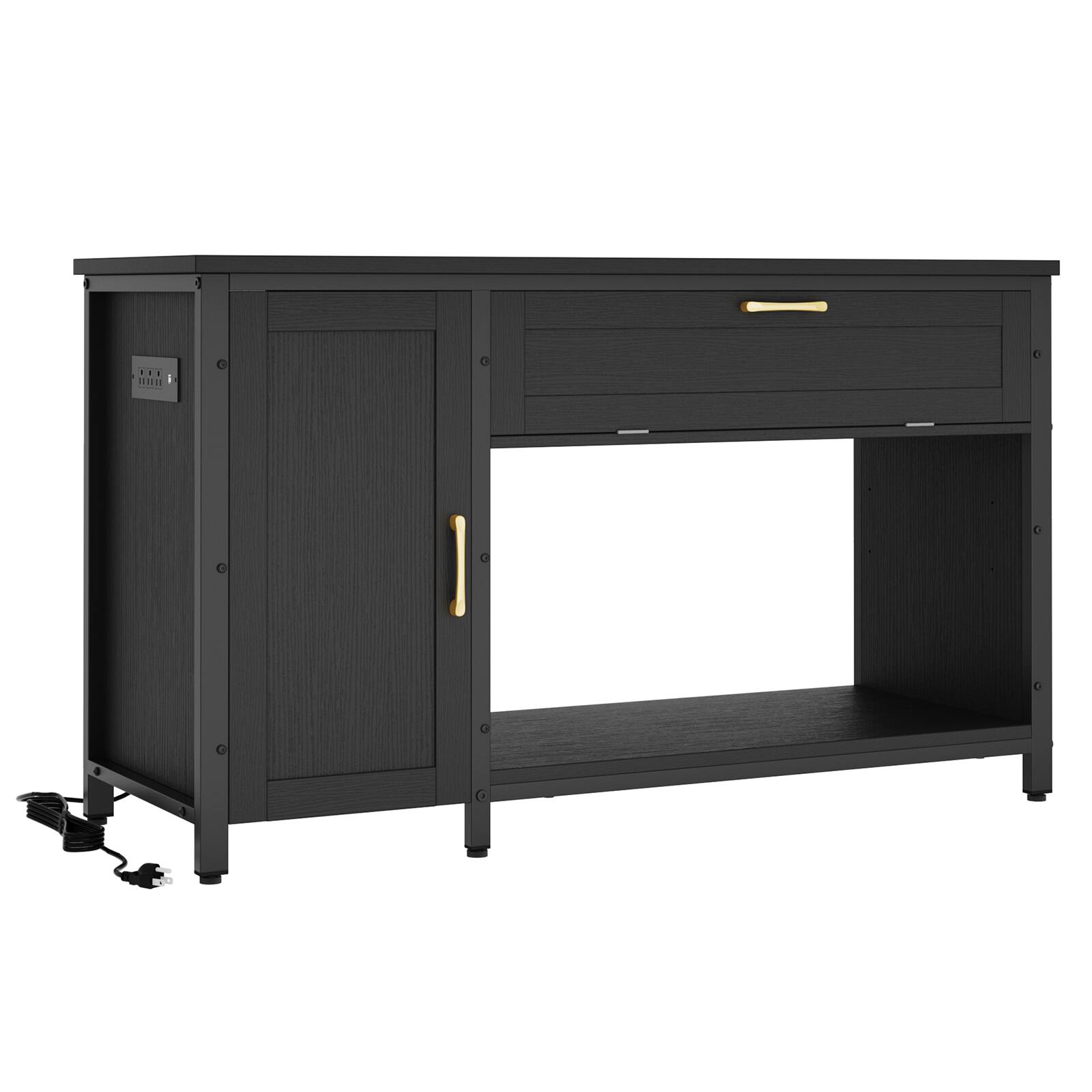 Alt View 15. Bestier - Bestier 55-75 Gallon Wooden Fish Tank Stand with Storage Cabinet Supports Up to 730 lbs - Black.