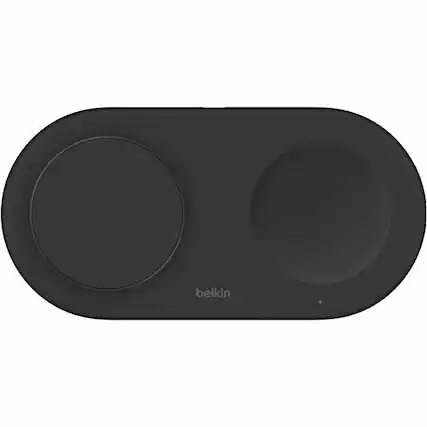 Front. Belkin - Belkin BoostCharge Pro Induction Charger - For iPhone, AirPod, Qi2-enabled Device - Input connectors: USB - Proprietary - Black.