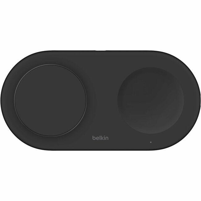 Front. Belkin - Belkin BoostCharge Pro Induction Charger - For iPhone, AirPod, Qi2-enabled Device - Input connectors: USB - Proprietary - Black.