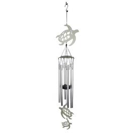 FC Design - 29" Long Sea Turtle Metal Silhouette Wind Chime Outdoor Patio or Garden Hanging Decoration - Multi-Color