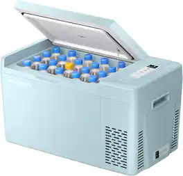 BougeRV - 23Qt RV Car Refrigerator 12/24 V Fridge Portable Freezer Compressor Cooler DC 110~240V AC -7℉~50℉ for Outdoor & Home Use - Green