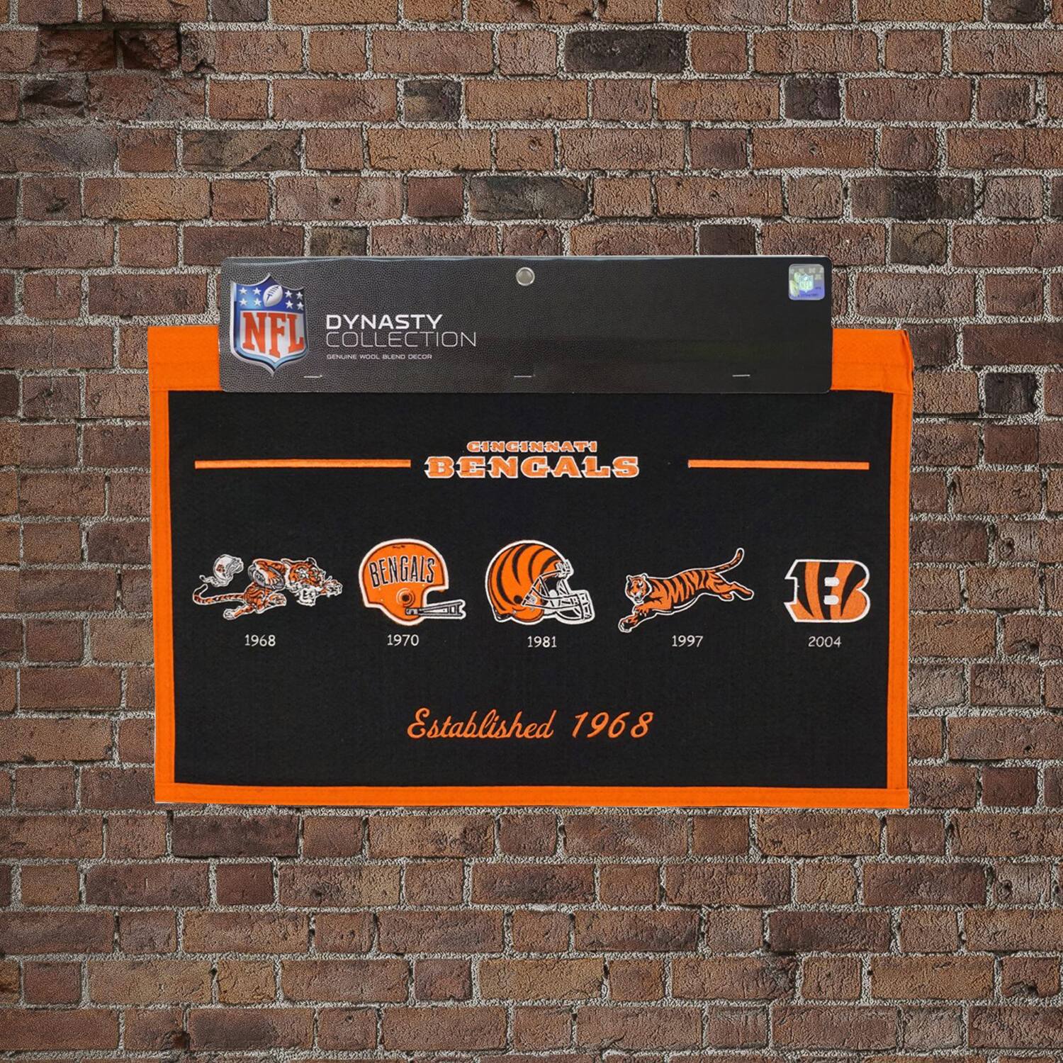 DYNASTY COLLECTION  
NFL  
CINCINNATI BENGALS  
1968  
1970  
1981  
1997  
2004  
Established 1968