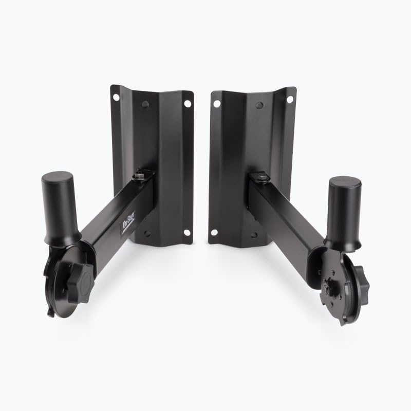 Alt View 9. On Stage Stands - On Stage SS7322B Adj Wall Mount Spkr Bracket, Pair - Black.