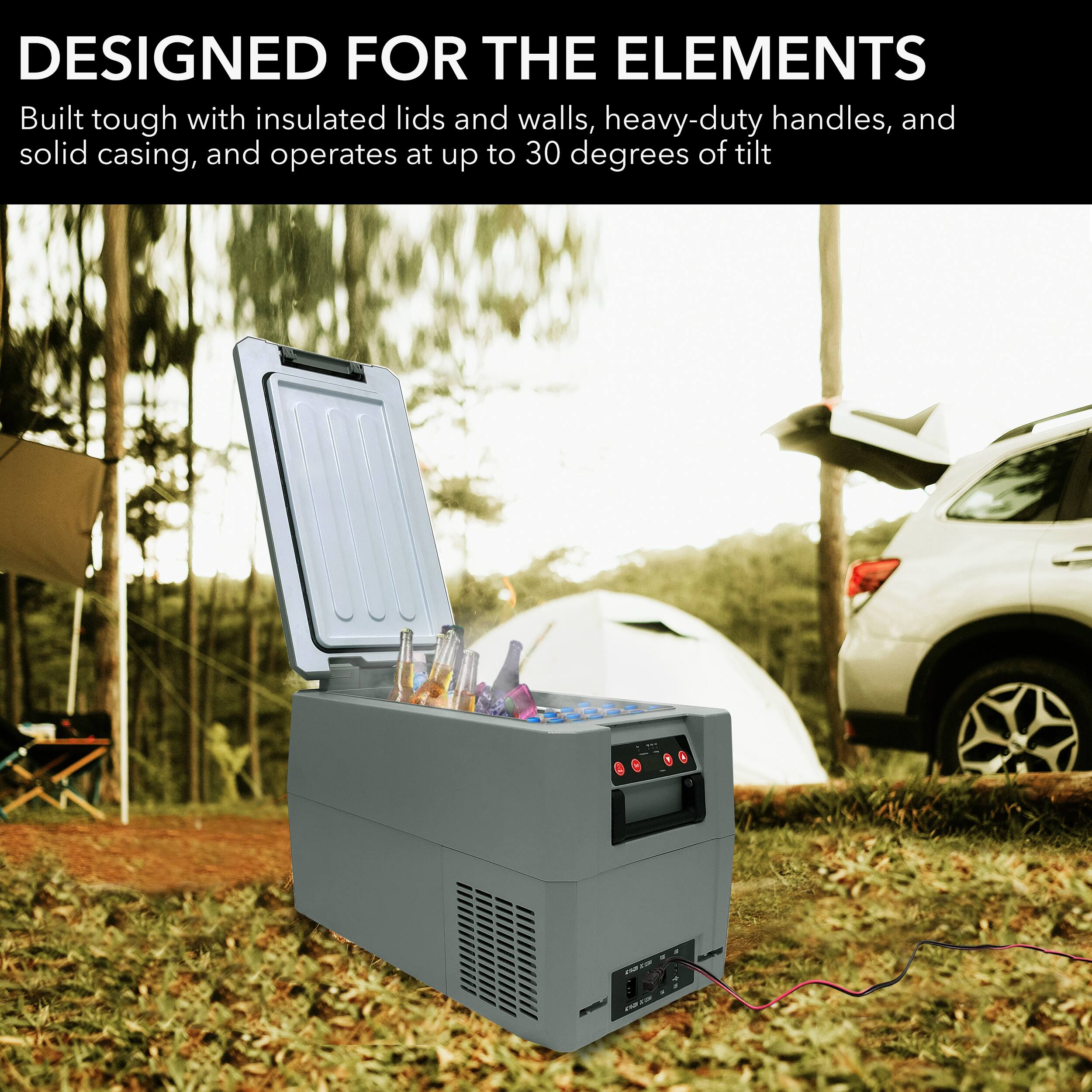 Alt View 11. Whynter - 34 Quart Compact Portable Freezer Refrigerator with 12v DC Option - Gray.