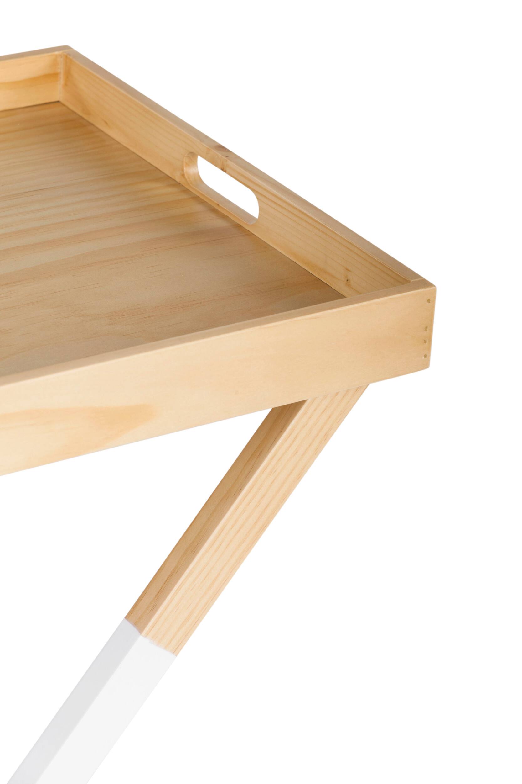 Alt View 12. Universal Expert - Remus Folding Tray Table - Oak and White.