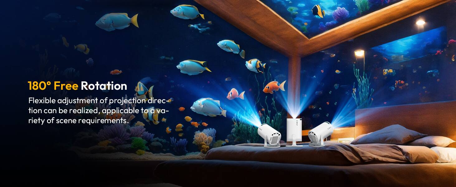 180° Free Rotation

Flexible adjustment of projection direction can be realized, applicable to a variety of scene requirements.