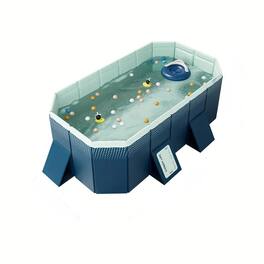 Mondawe - 2.1m Rectangular Modular Foldable Above Ground Family Swimming Pool for Backyard - Blue