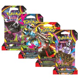 Pokémon - Pokemon ME5 Mega Evolution Pitch Black Art Set | 4 Sleeved Booster Packs (One of Each Artwork)