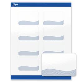 Avery - Rectangle Labels, Colorful Design, 2" x 3", Glossy, Blue Waves - White