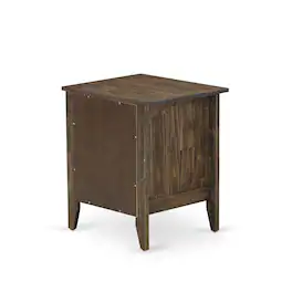 East West Furniture - GA-07-ET Night stand For Bedroom with 1 Wooden Drawer, Stable and Sturdy Constructed - Distressed - Distressed Jacobean