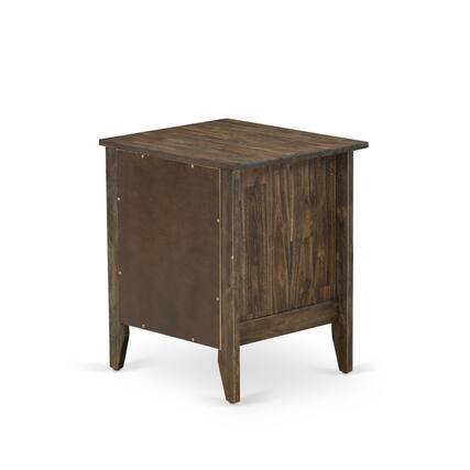Front. East West Furniture - East West Furniture GA-07-ET Night stand For Bedroom with 1 Wooden Drawer, Stable and Sturdy Constructed - Distressed - Distressed Jacobean.