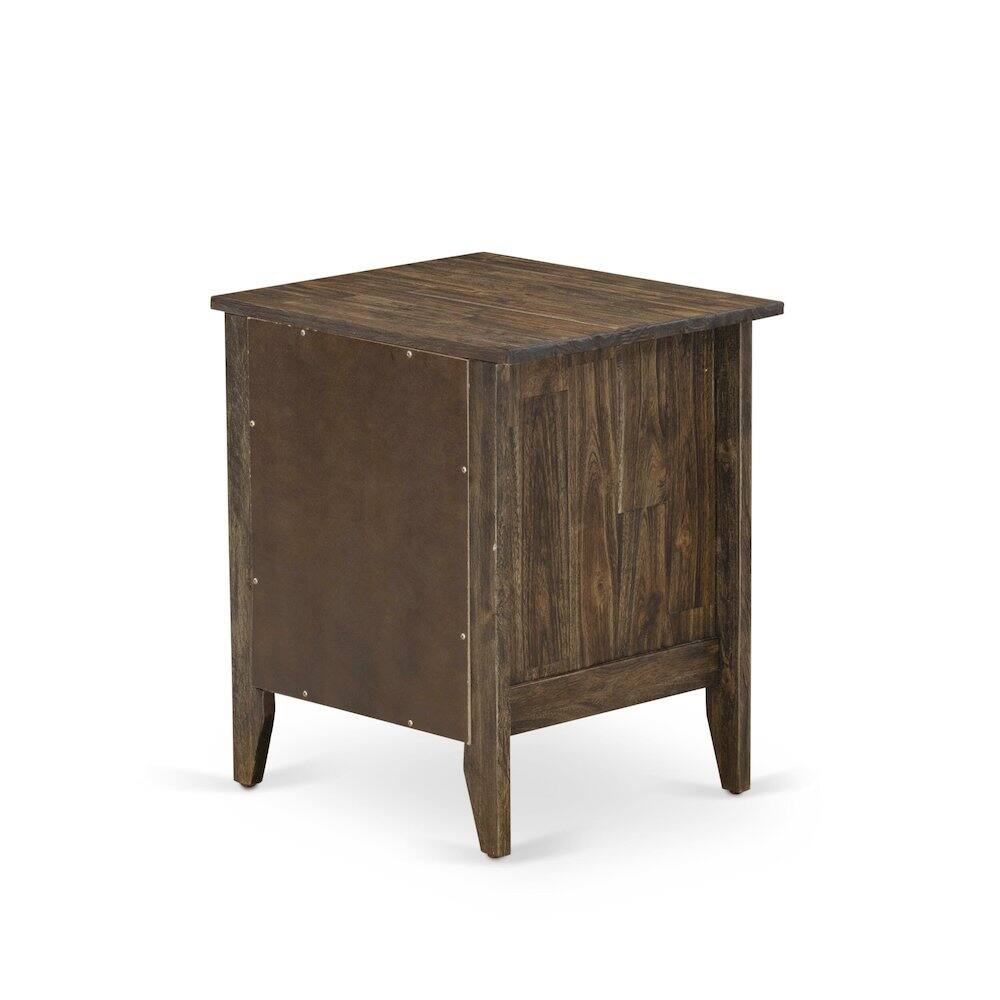 Front. East West Furniture - East West Furniture GA-07-ET Night stand For Bedroom with 1 Wooden Drawer, Stable and Sturdy Constructed - Distressed - Distressed Jacobean.