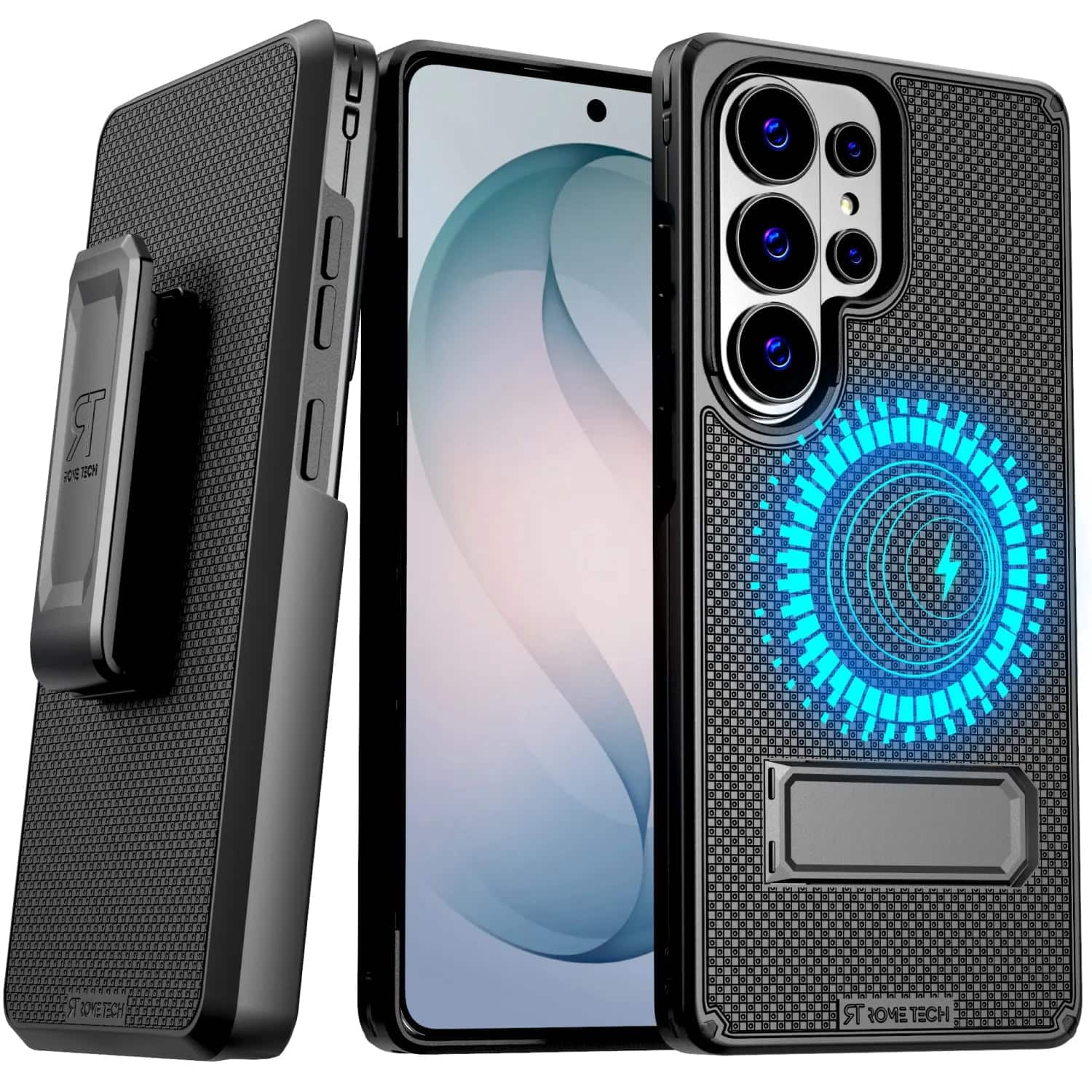 RomeTech - Belt Clip Holster Case for Samsung Galaxy S26 Ultra - Black
