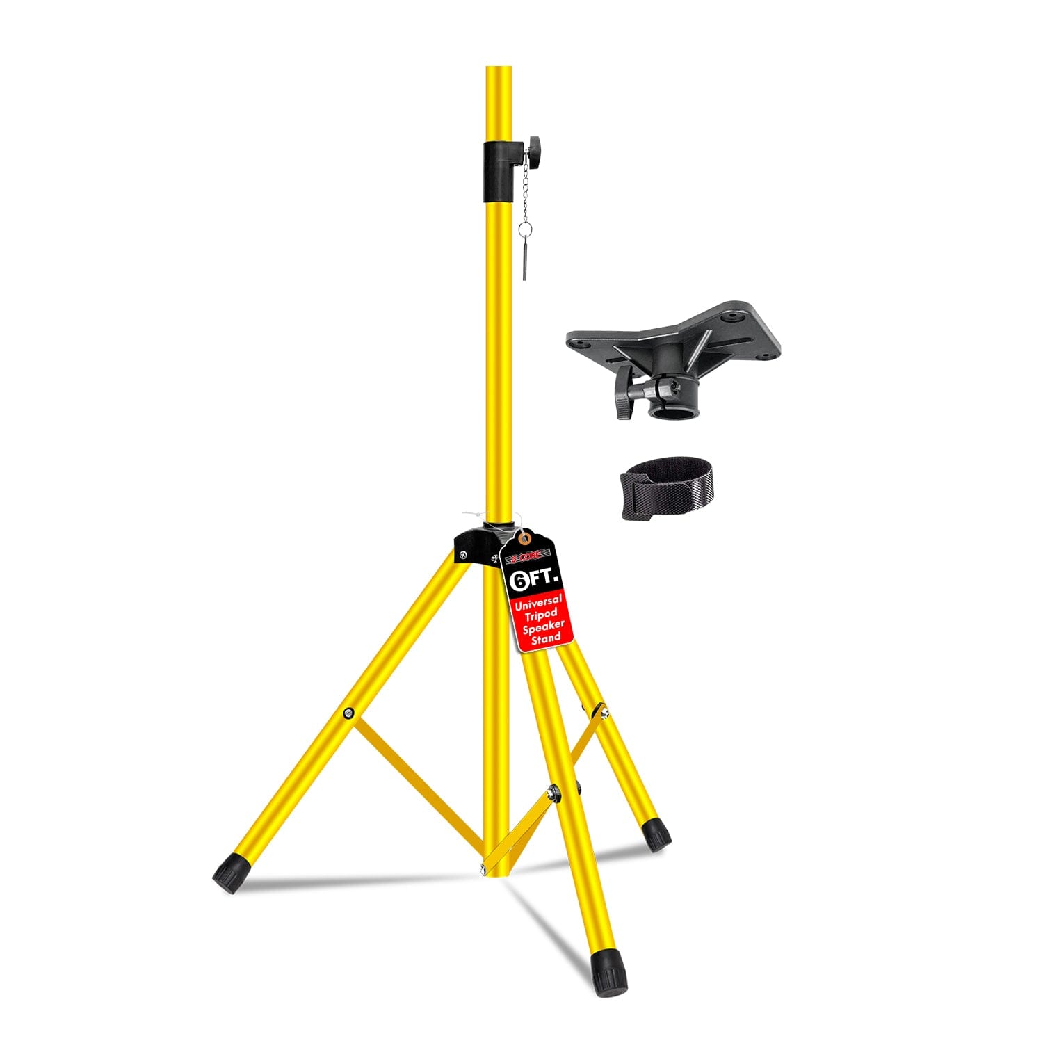 5 CORE - Speaker Stand Adjustable PA DJ Tripod Studio Monitor Stands w 35mm Insert-SS ECO 1PK YLW WoB - Yellow